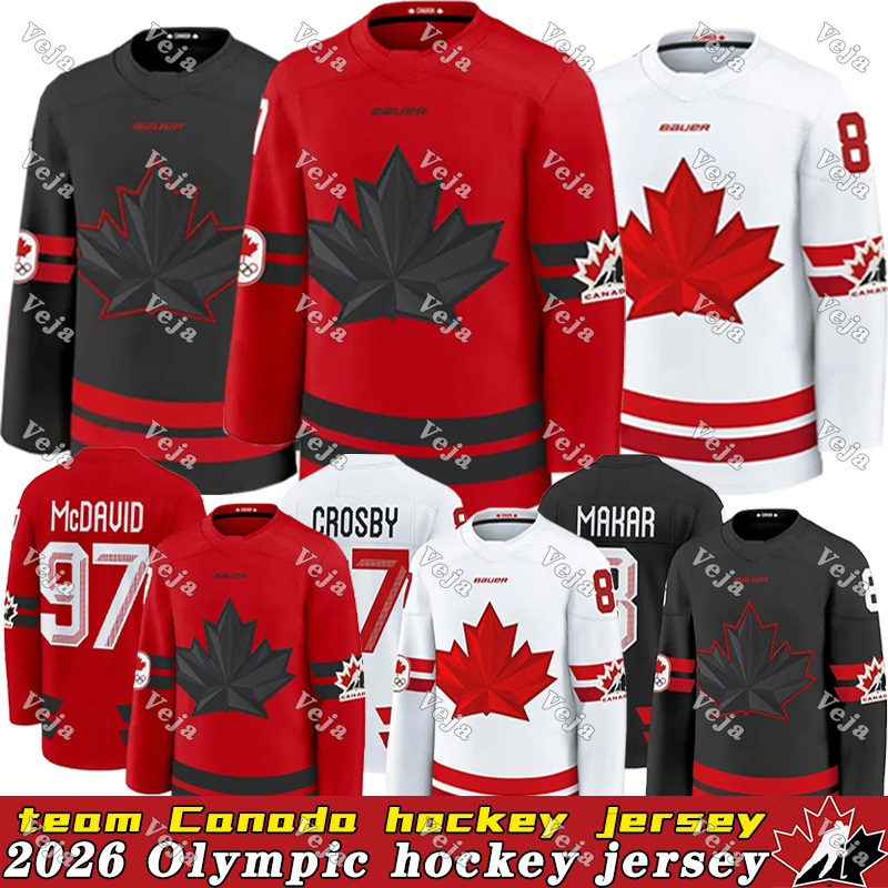Olympices hockey jersey team Canada hockey jersey 2026 #97 Connors McDavid Nathan MacKinnon Mitch Marner Macklin Celebrini Adin Hill Schaefer Bedard jerseys