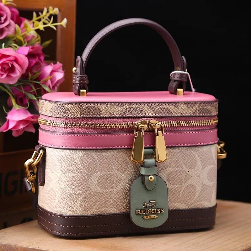 Bestseller New minimalist and fashionable small handbag, contrasting color women's bag, high-end carriage single shoulder crossbody handbag ddmyb