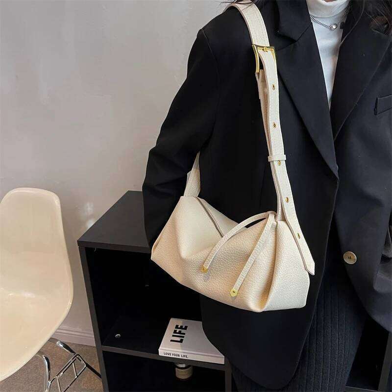 Hot Sale New Bucket Bags for Women 2025 Autumn Winter Trend Vintage Designer Leather Zipper Crossoby Handbags and Purses XJ260109
