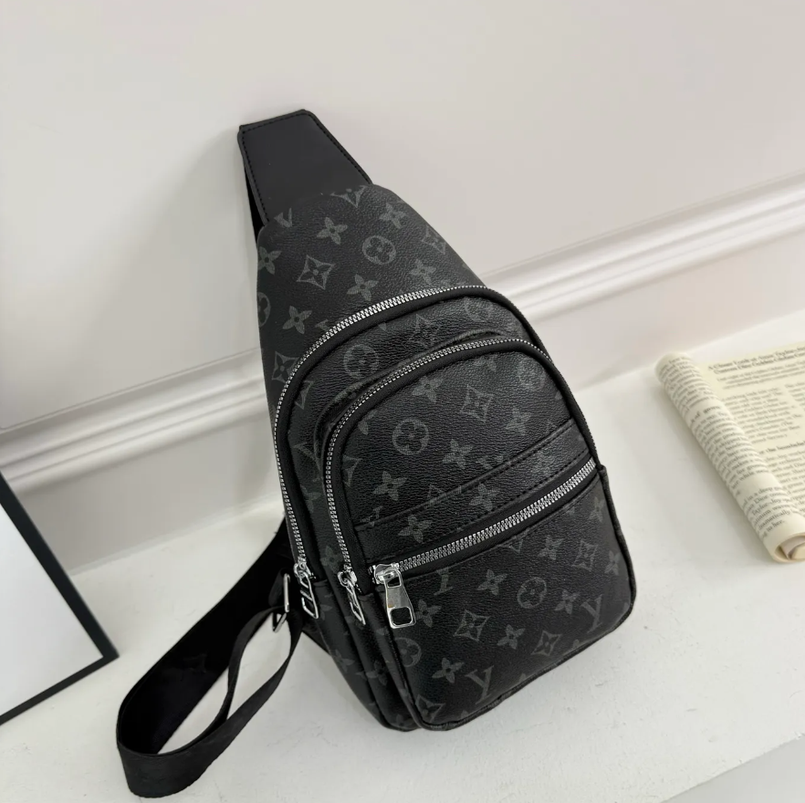 designer luxury sling pack leather crossbody man shoulder cross body bugbag belt purse wallet men chest bag backpack