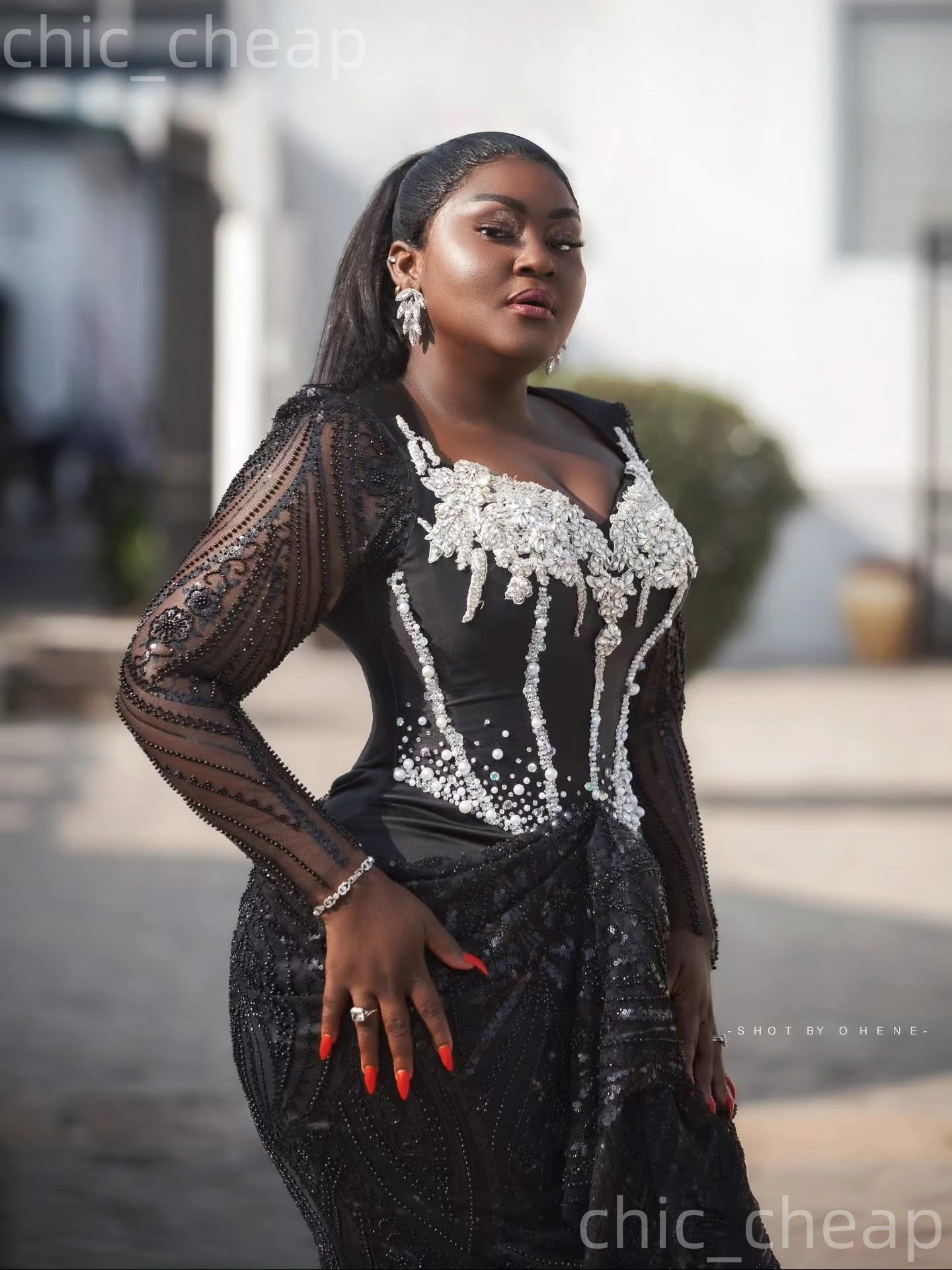 2026 Aso Ebi Black Sheath Prom Dresses Pearls Crystals Ankle Length Evening Formal Party Second Birthday Engagement Reception Gowns Dress For Special 