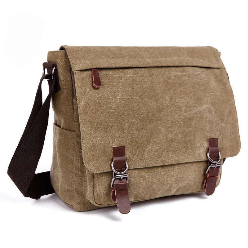 Luxury Shoulder Bags Totes Hobo Men Canvas Messenger Vintage Brand Business Casual Travel Bag Laptop Crossbody For Man Bolso Hombre Retro Male SENYY