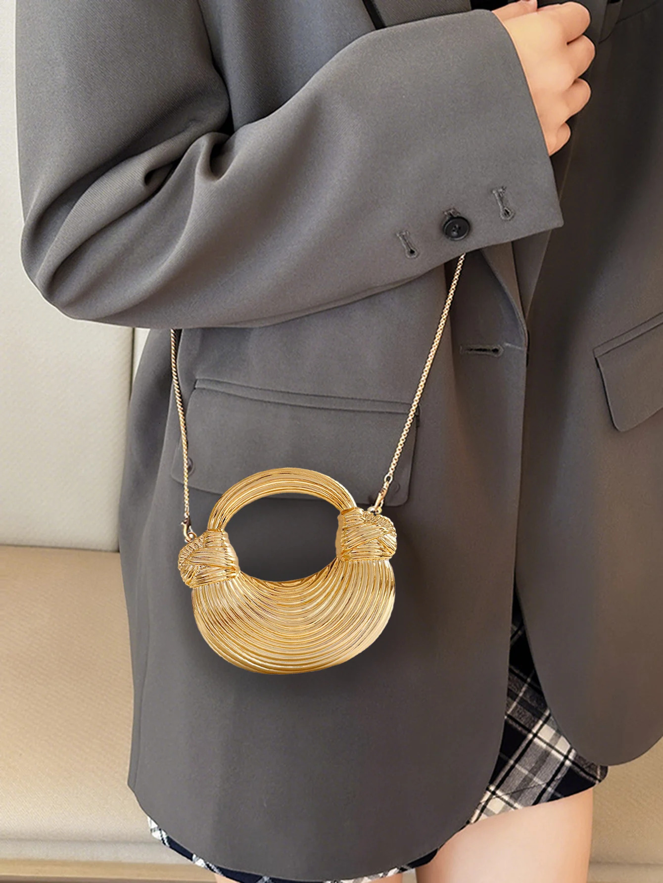 Stylish womens handbag mini gold y er woven bag crossbody bag shoulder bag silver evening clutch 251231