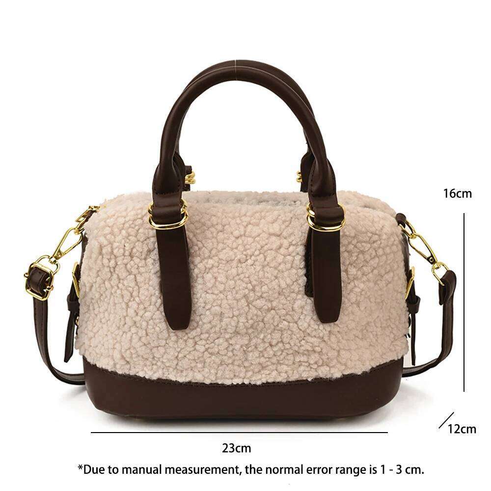 Women's Handbag Autumn Winter Lambswool Plush Pillow Bag Niche Versatile Small Totes Top-handle Single Shoulder Crossbody Bags XJ260109