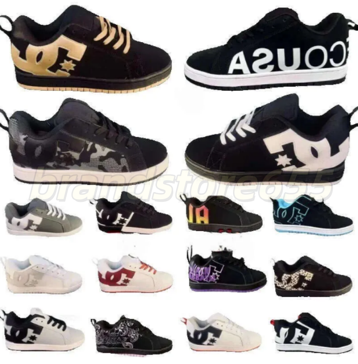 Dc Shoe Designer Formal Mens Sneaker Womens Trainer Trendy Casual Shoes Denim Canvas Leather Fashion Thick Platform Height Increase Free Shipping