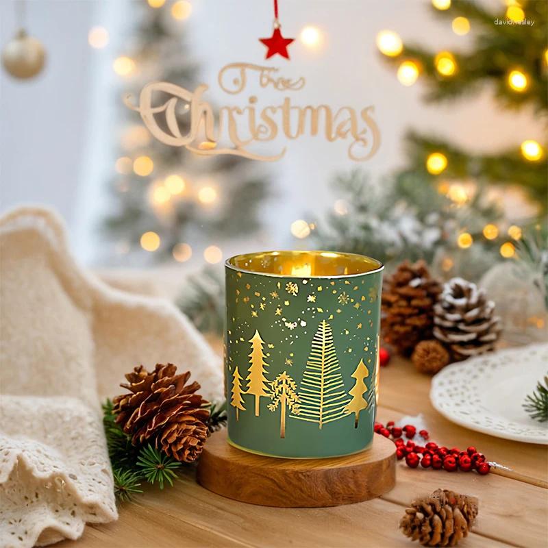 Candle Holders Christmas Series Year Decorative Candlestick Cups Custom Home Fragrance Birthday Gifts H260310