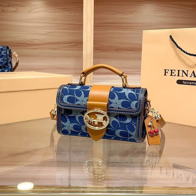 Bestseller Ladies' handbag, light luxury retro denim canvas fashionable 2025 new pillow bag, high-end single shoulder crossbody bag ddmybear