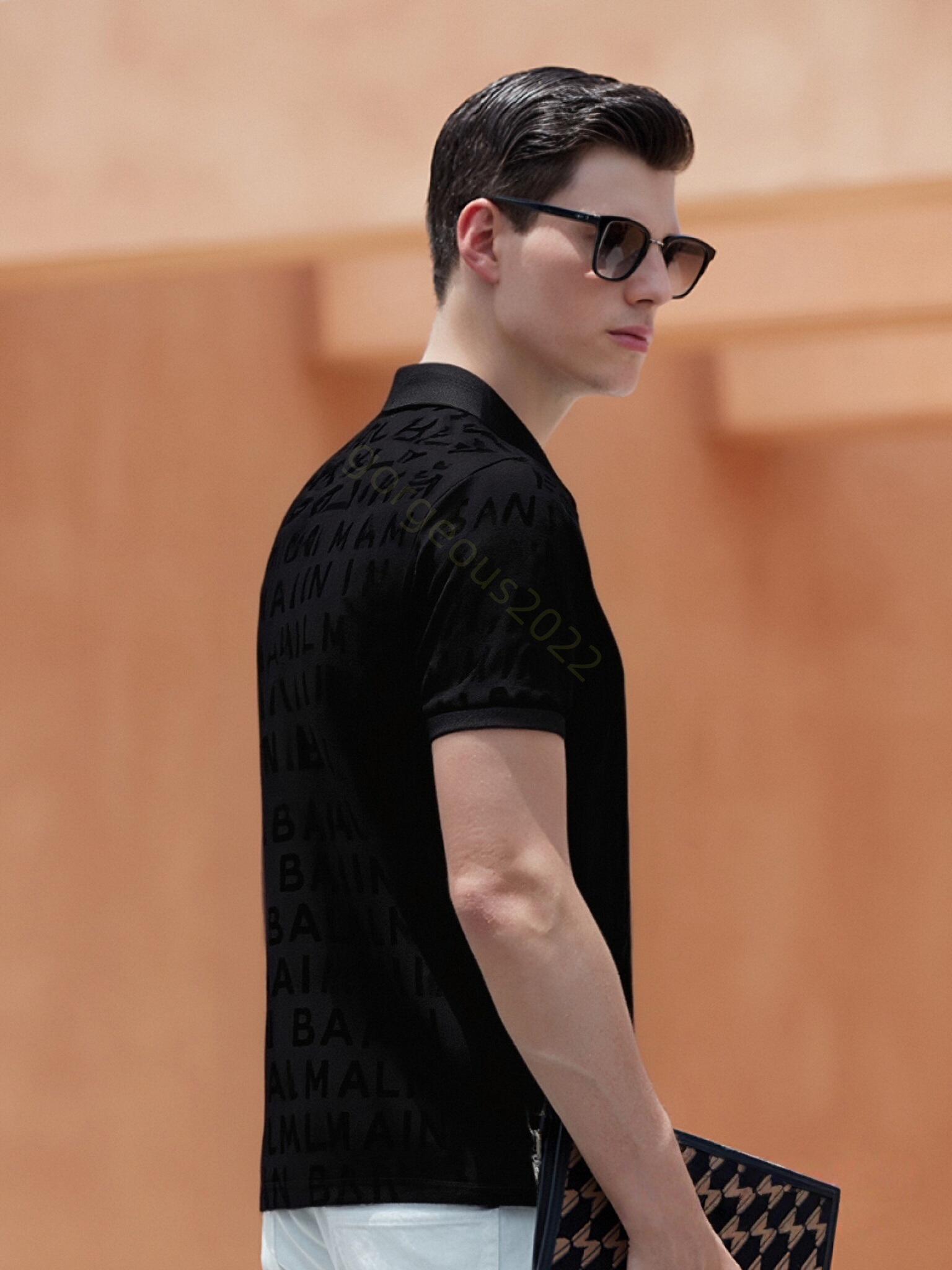 Fashionable Unisex Business Casual Polos with Embossed Design for Suits | Seasonal Luxury Apparel Collection