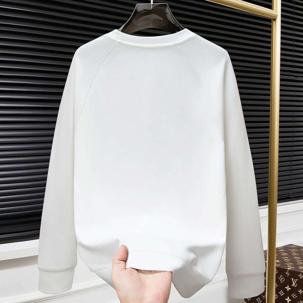 Men's High-End Light Luxury Rhinestone Sweatshirt 2025 Autumn New Trendy Fashion Versatile Long Sleeve
