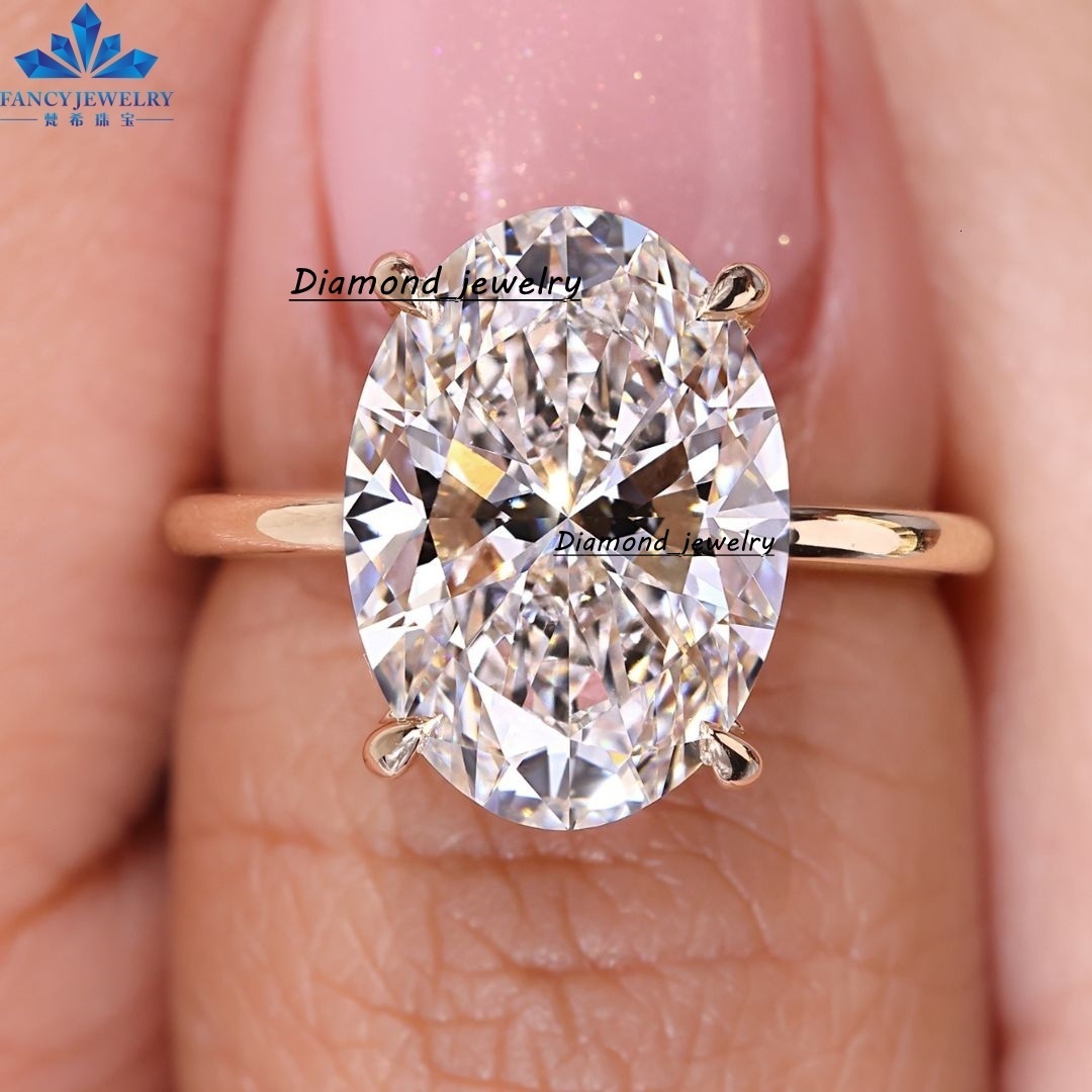 Custom Lab Grown Diamond Ring Women Wedding Engagement Lab Diamond Rings Gift 14k 18k Solid Gold IGI Certified