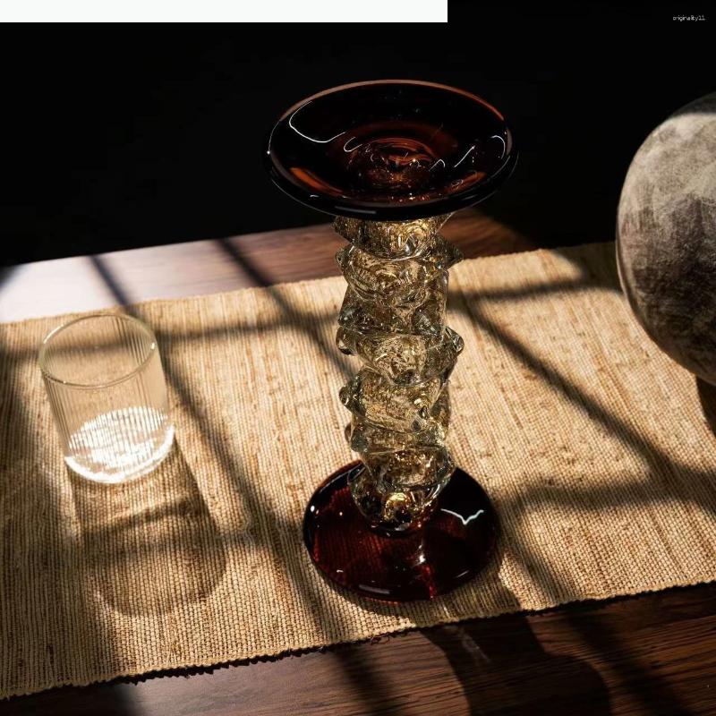 Candle Holders Glass Irregular Transparent Splicing Candelabrum Candlestick Wedding Table Home Decoration Accessories XJ260305