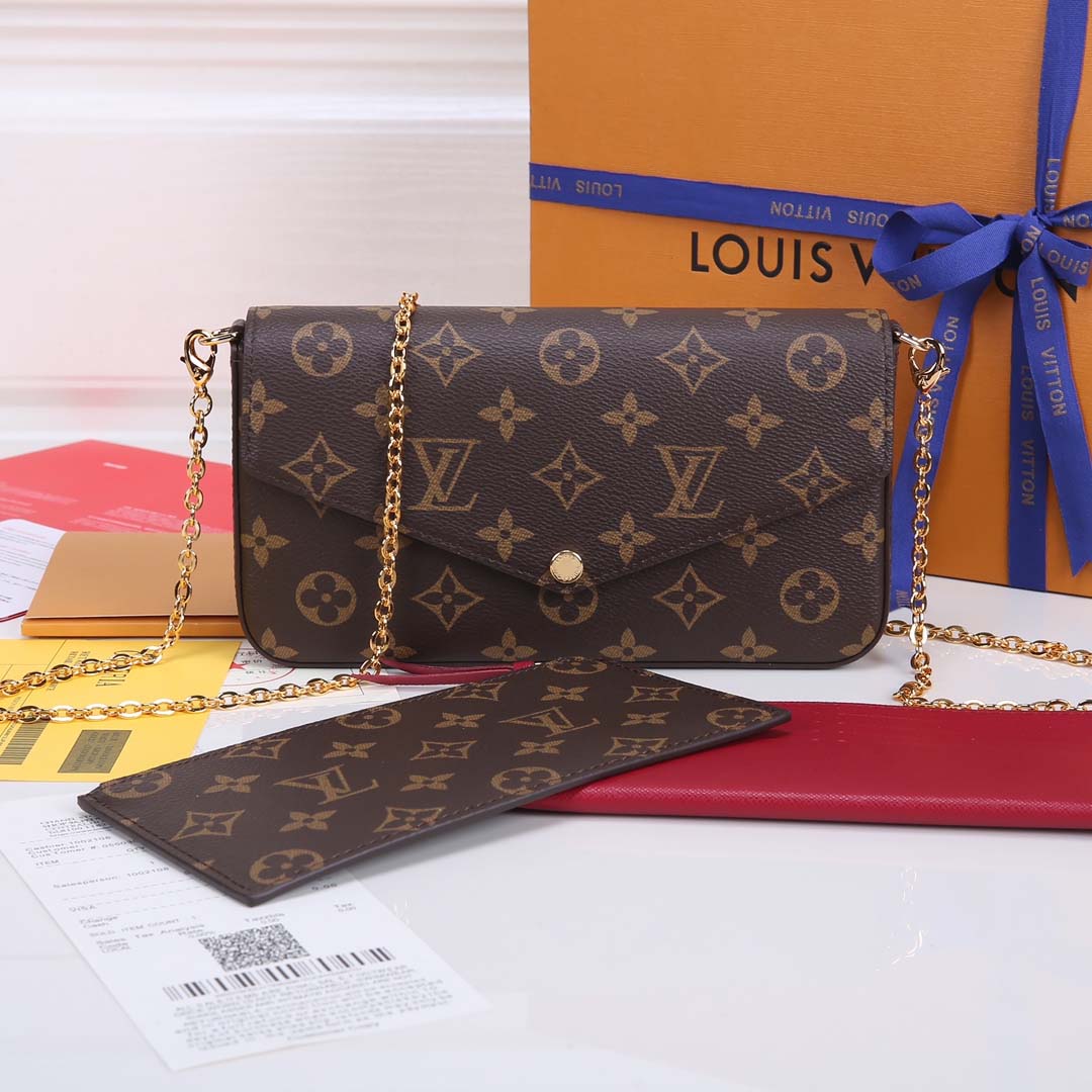 louis vittonn bag Three in one diagonal cross bag wallet single shoulder chain bag designer bag luxury bag tote bag womens high-quality leather printed handbag