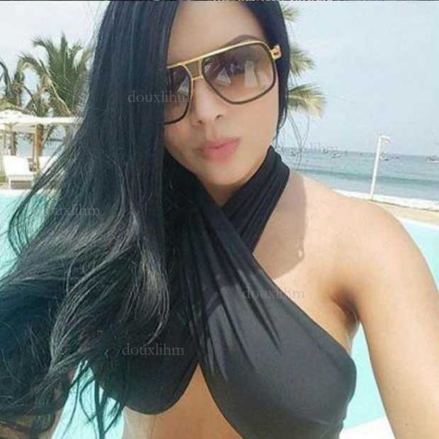 2026 Designer Outdoor Trend Sunglasses Personality Metal Double Bridge Large Frame 6615 Men's And Women's Sunglasses Luxury Brand Fashion Ac