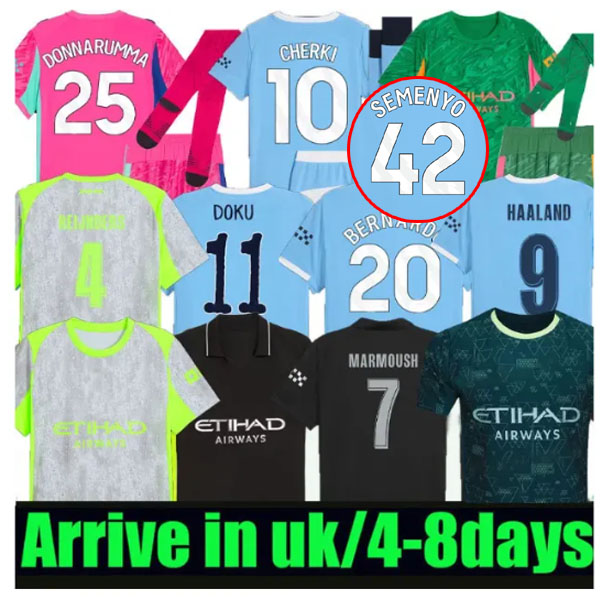 DOKU HAALAND 24 25 26 Fourth Marmoush SOCCER JERSEYS DONNARUMMA FODEN SEMENYO 42 2025 RODRIGO mans Kovacic Matheus N ECHEVERRI football shirt men kids