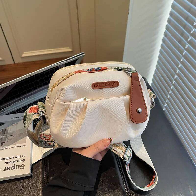 New Fashion Nylon Crossbody Bags for Women Trendy Shoulder Storage Wide Strap Comfortable and Versatile Texture Pillow Bag XJ260109