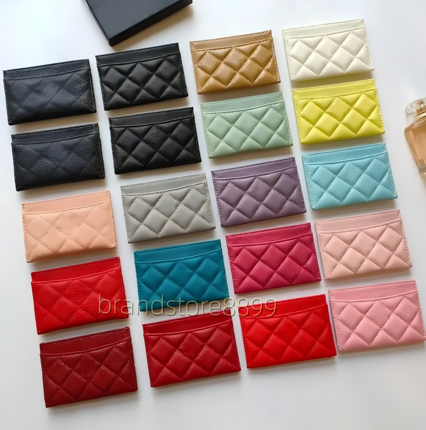 Designer Card Holder C Wallet women Purses Handbag Black Small Bag Genuine Leather Mini Branded Bags Brand CC Bags Gifts With box Luxury Wallets Golden hardware bag