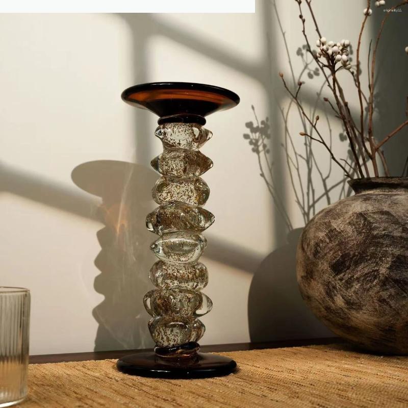 Candle Holders Glass Irregular Transparent Splicing Candelabrum Candlestick Wedding Table Home Decoration Accessories XJ260305