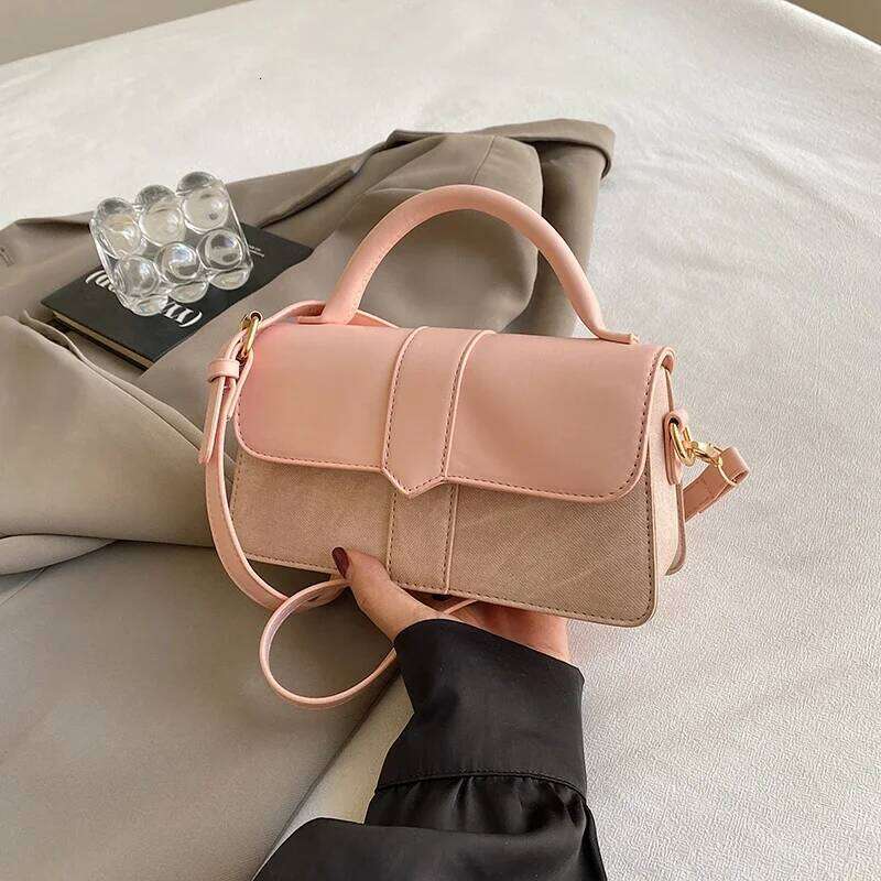 Pu Leather Shoulder for Women Handbag - Fashion Crossbody Bags Vintage Underarm Bag Square Satchel Black XJ260109