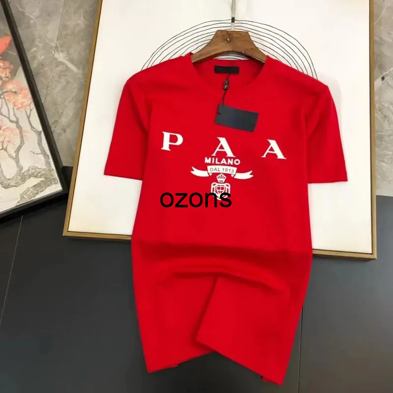 P Designer Brand Luxury Mens T Shirts Soft Cotton Short Sleeves Tshirts Summer Casual Comfort Mens Clothing Apparel Tees Tshirt J5QO pradaly 147V