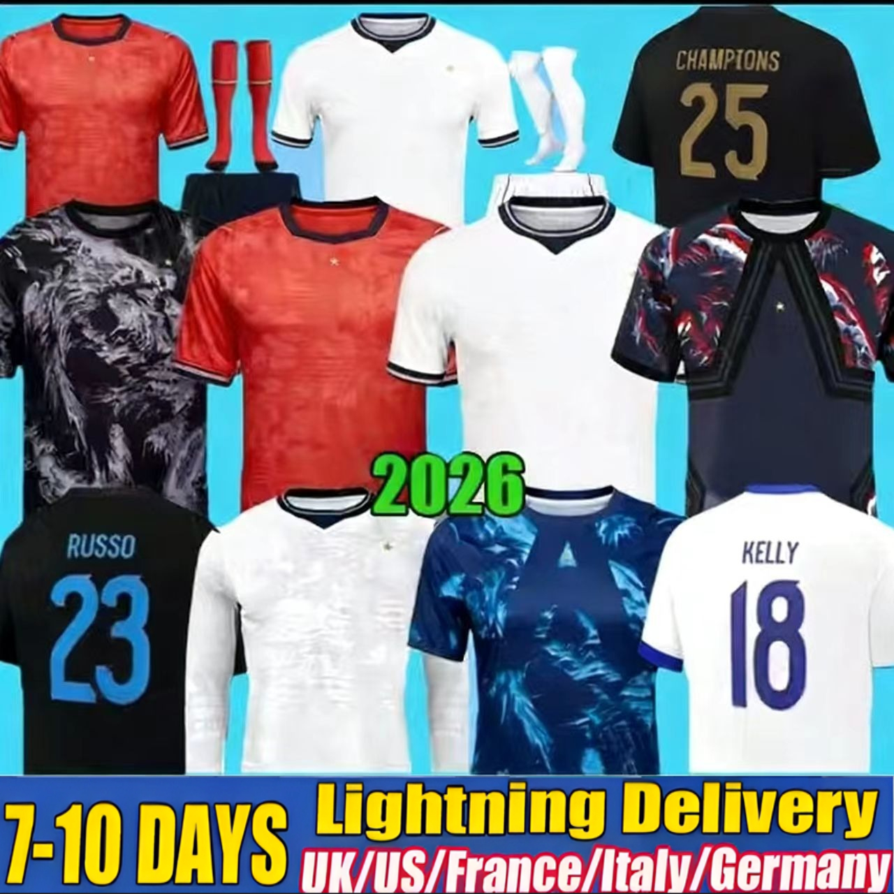 2025 2026 englands football shirt Bellingham PALMER Foden MAINOO 25 26 kane rice saka Soccer Jerseys Home Away camisa de futebol adult Men Kids kit uniform fans 666