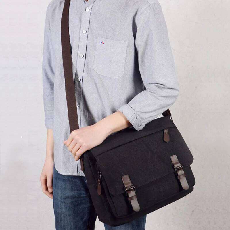 Luxury Shoulder Bags Totes Hobo Men Canvas Messenger Vintage Brand Business Casual Travel Bag Laptop Crossbody For Man Bolso Hombre Retro Male SENYY