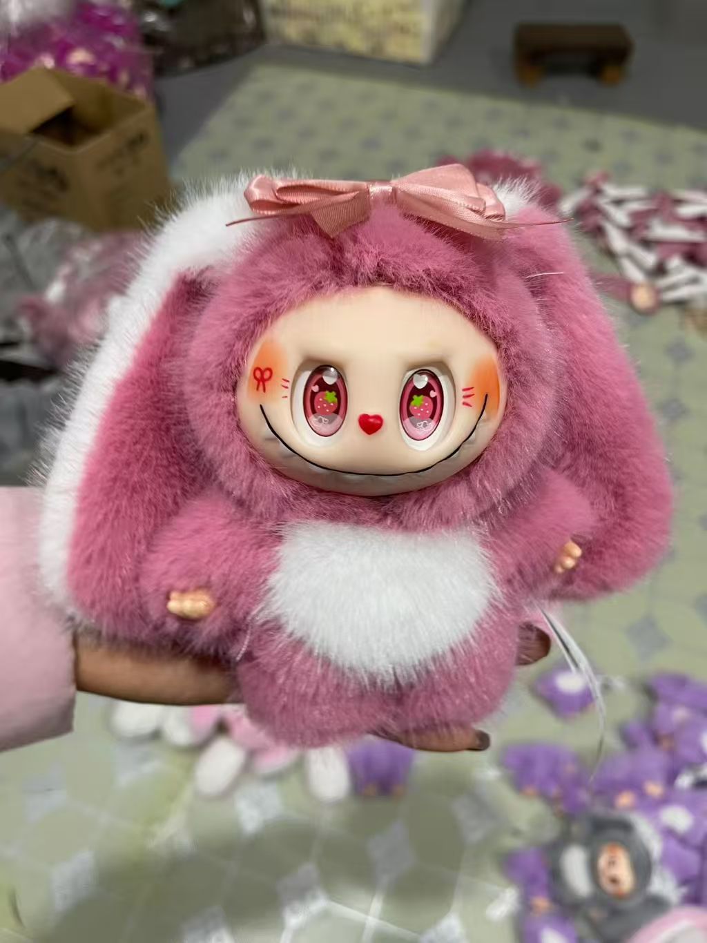 Labubu Bunny Doll Gen 6 Gen 3 Macaron Series, Surprise Blind Box Kiwi Color Version 6.0 QIAOWANTONG