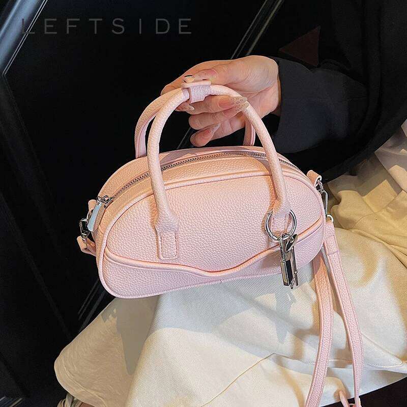 LEFTSIDE Women PU Leather Small Shoulder 2025 New Trend Fashion Simple Short Handle Crossbody Bag Female Handbags and Purses XJ260109