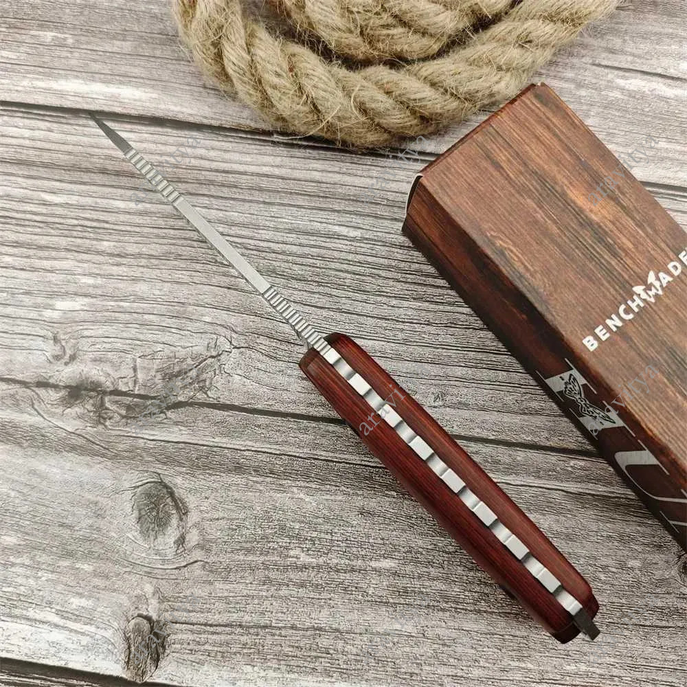 Portable BM 15002 15017 High Hardness Hunting Fixed Blade Knife S30V Steel Wooden Handle Outdoor Knives Tactical Survival ToolXJ250510