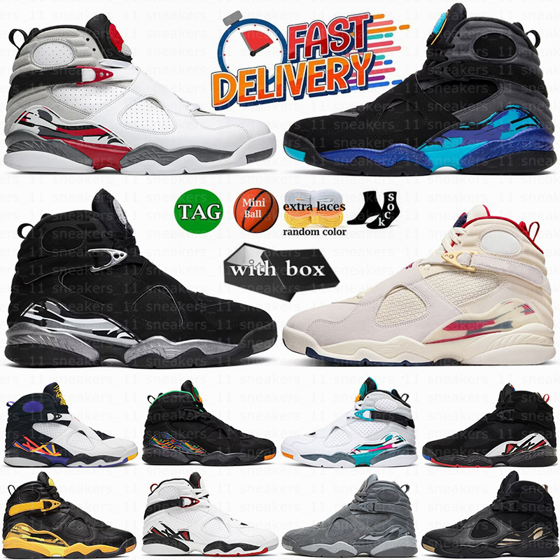 8s 8 Mens Basketball Shoes Playoff Aqua Chrome South Beach Black Cool Grey Taxi Black Mi Casa Es Su Casa Gunsmoke Men Sneakers Sports Trainer
