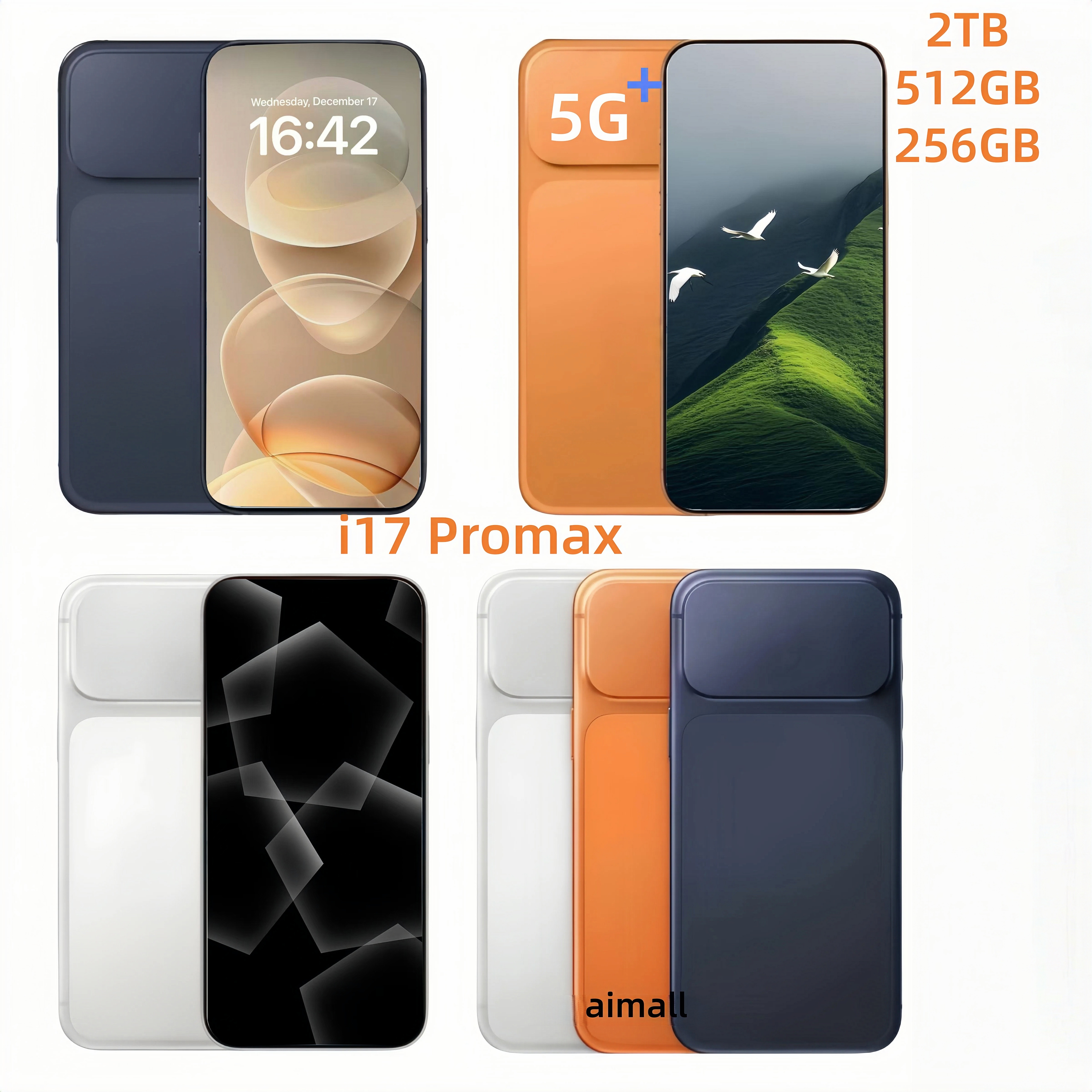 i17pro i16pro max Cell Phones 6.9-inch unlock Smartphones Camera 16GB RAM 2TB Unlock HD Full Screen Smart Phone Smartphones All Screen USB-C 3.0 GPS 20MP