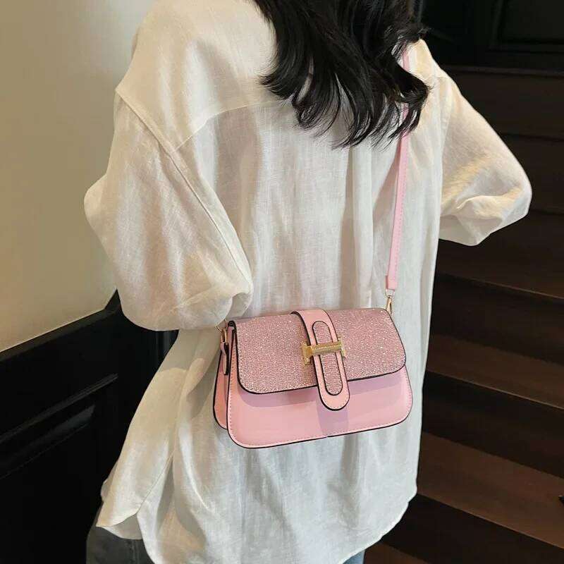 2025 New Women's Square Shoulder Bag - Vintage Texture & Summer Style, Minimalist Crossbody Underarm Bag XJ260109