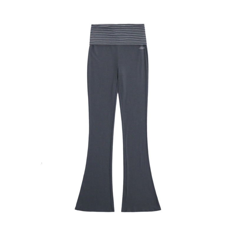 Badblood Striped Slim Fit American Style Hot Girl Fashion New Soft Casual Urban Women Ribbed Hip Lift Flared Pants 240829