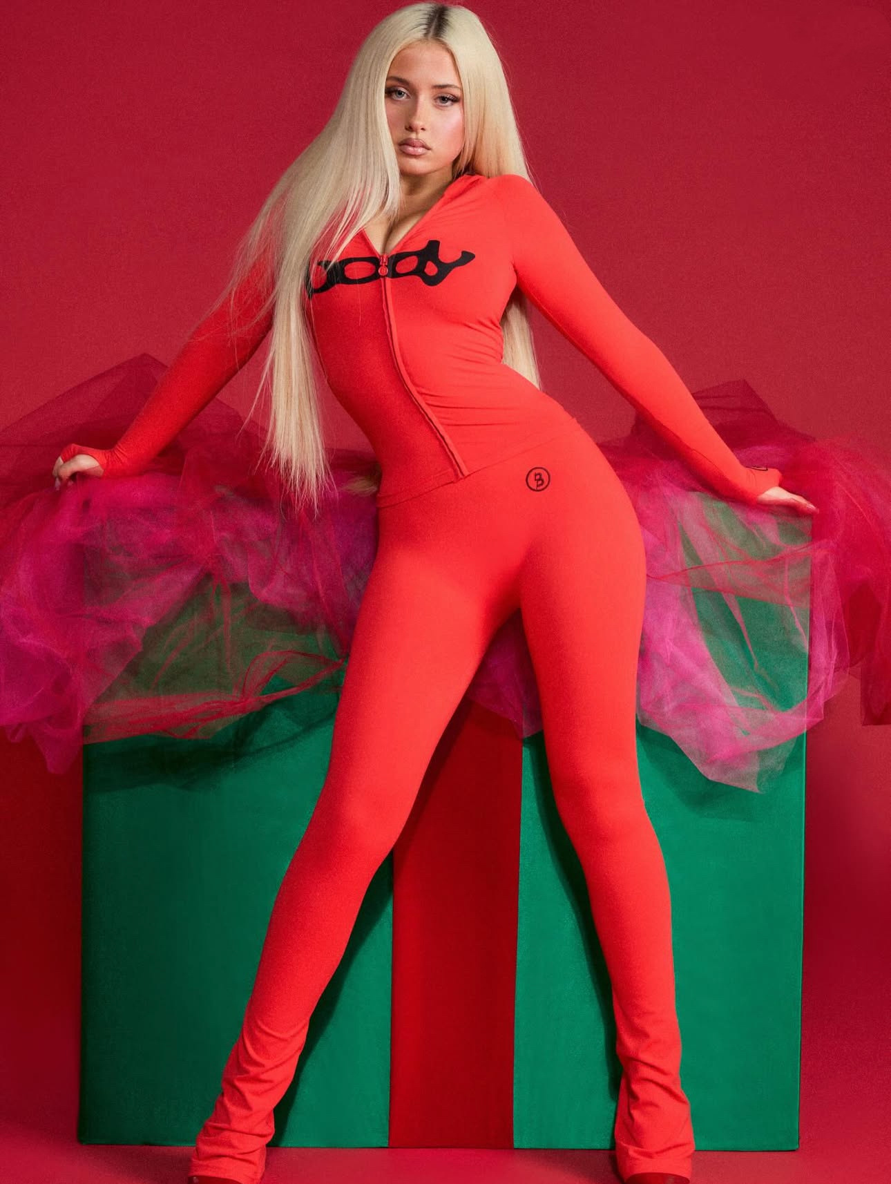 Body By Rayven Set New Color Snatched Body Women's Designer Two Piece Set 2026 Early Spring Versatile Sexy Letter Print Hooded Zipper Long Sleeve Cardigan Top Pants Set