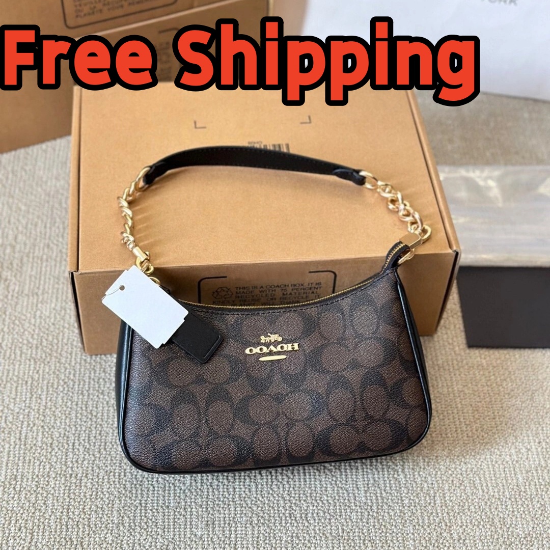 Designer Bag Shoulder Bag Luxury Bag Purse Crossbody Bag Solid Color Vintage Women's Tote Bag High-Quality Leather Underarm Bag Black Large Capacity Chain Bag