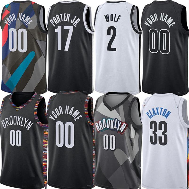 25 26 BKN Netts Basketball Jerseys Michael Porter Jr. Egor Demin Cam Thomas Nic Claxton Haywood Highsmith Danny Wolf Terance Mann Sharpe City Jersey Custom Men