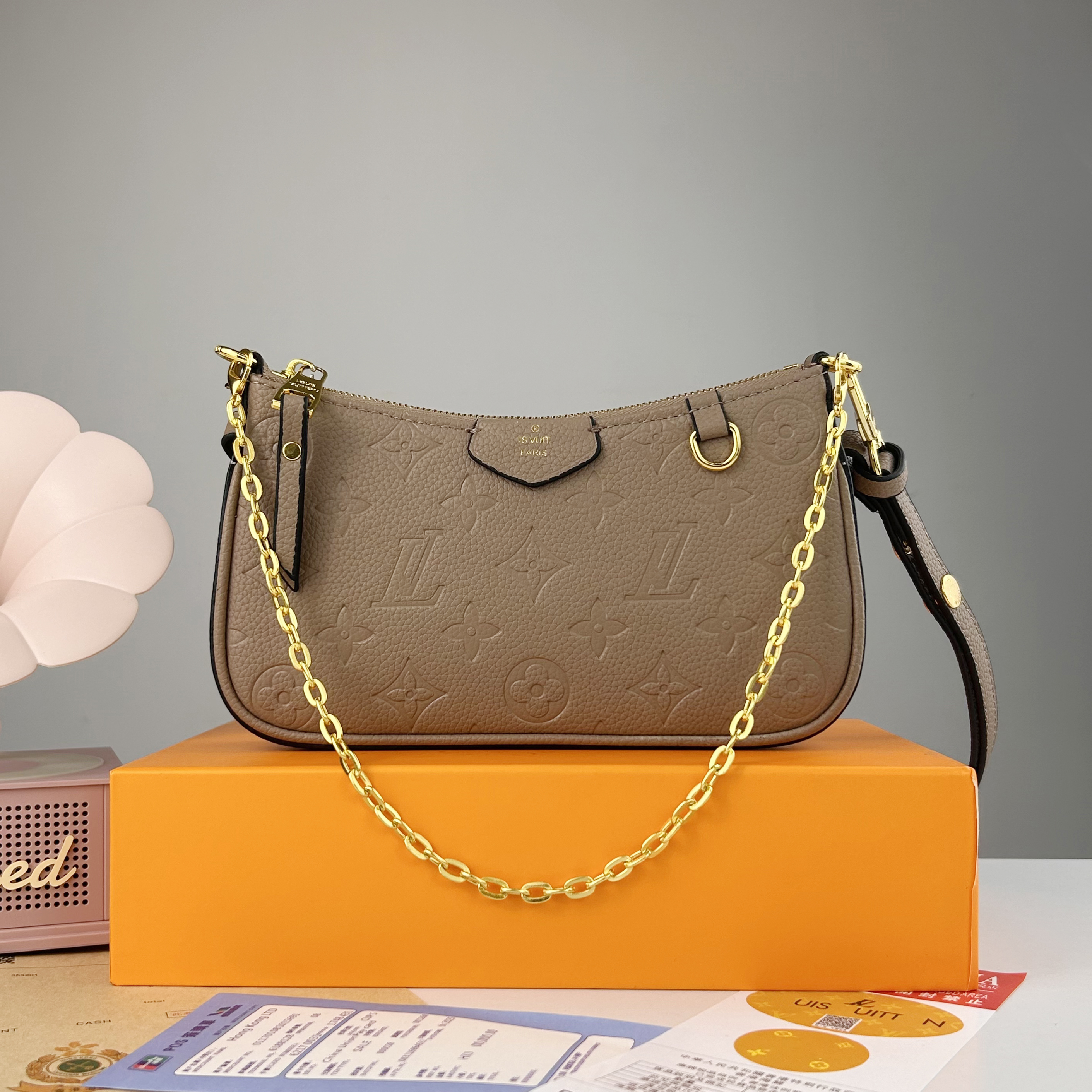 Designer Bag Luxury Bag Black Embossing Shoulder Bag High Quality Women's handbag Purse wallet Classic print Cowhide Crossbody bag Fashion Half moon bag Chain bag