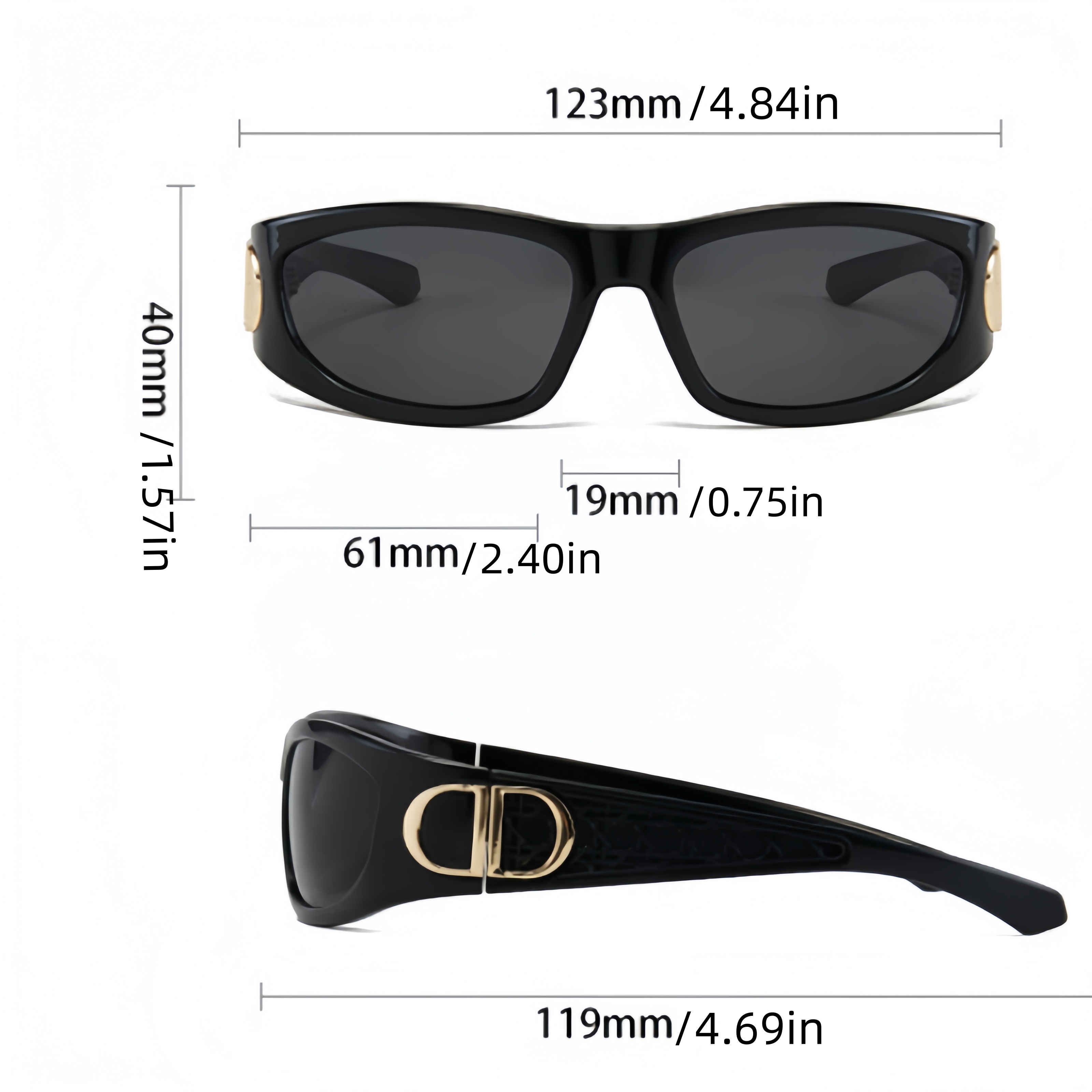 Women's Retro Cat Eye Sunglasses with Double D Metal Logo - Black Trendy UV400 Sun Glasses for Summer