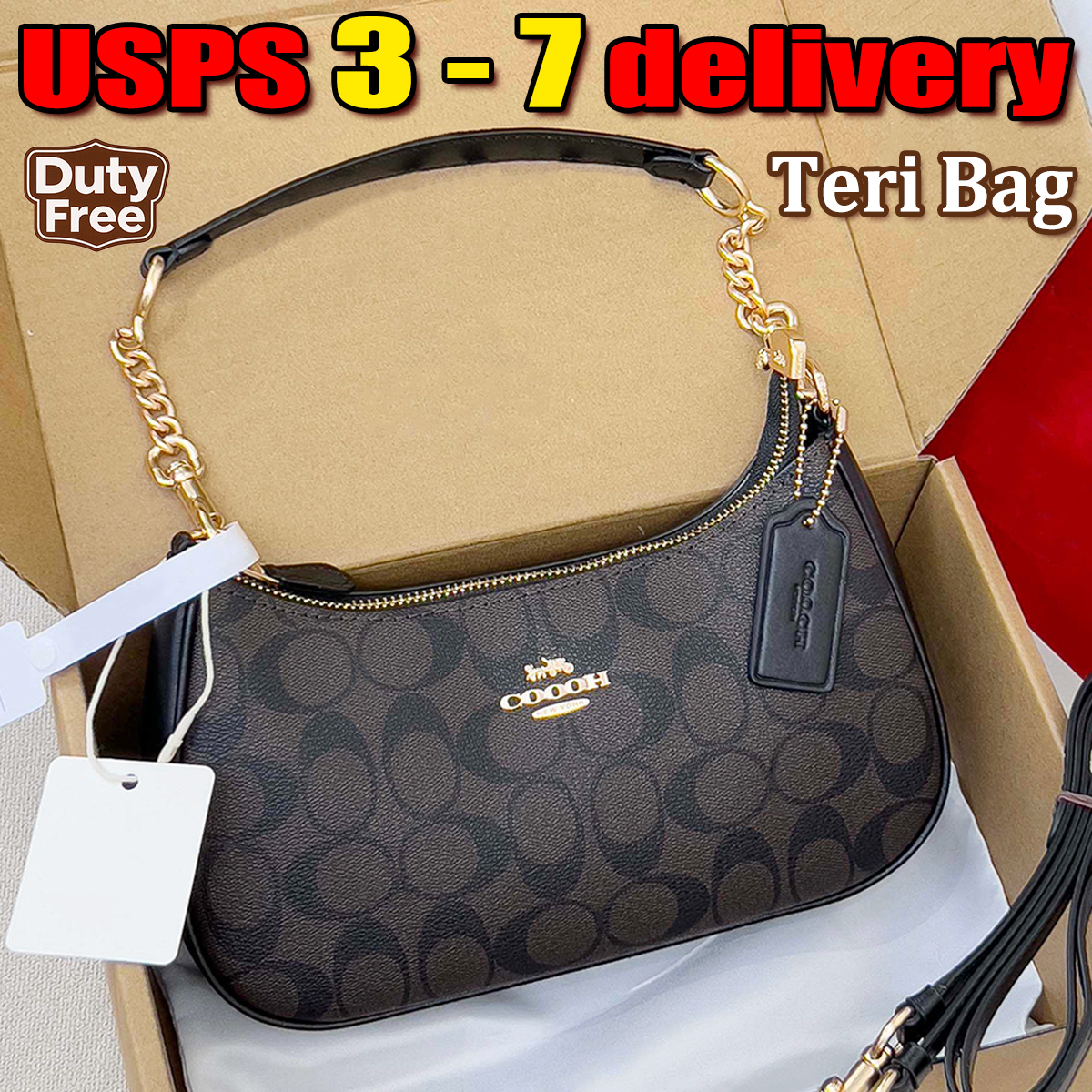 10A Designer Bag Teri Bag Shoulder Bag Luxury Bag High Quality Women's handbag Purse Leather Tabby Crossbody bag Fashion Underarm Bag Classic print Chain bag