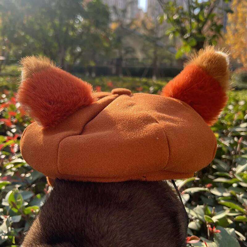 Disney Halloween Judy Rabbit Nick Fox Ears Cosplay Octagonal Big Head Circumference Accessory Cute Autumn And Winter Hat Beret XJ260109
