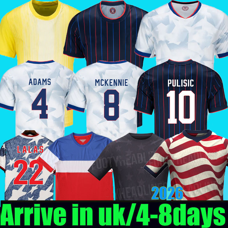 2026 PULISIC MCKENNIE Football Jersey ERTZ ALTIDORE PRESS WOOD MORGAN LLOYD 2025 2026 America Football Shirt United States Camisetas USA USMNT PLAYER Men Kits