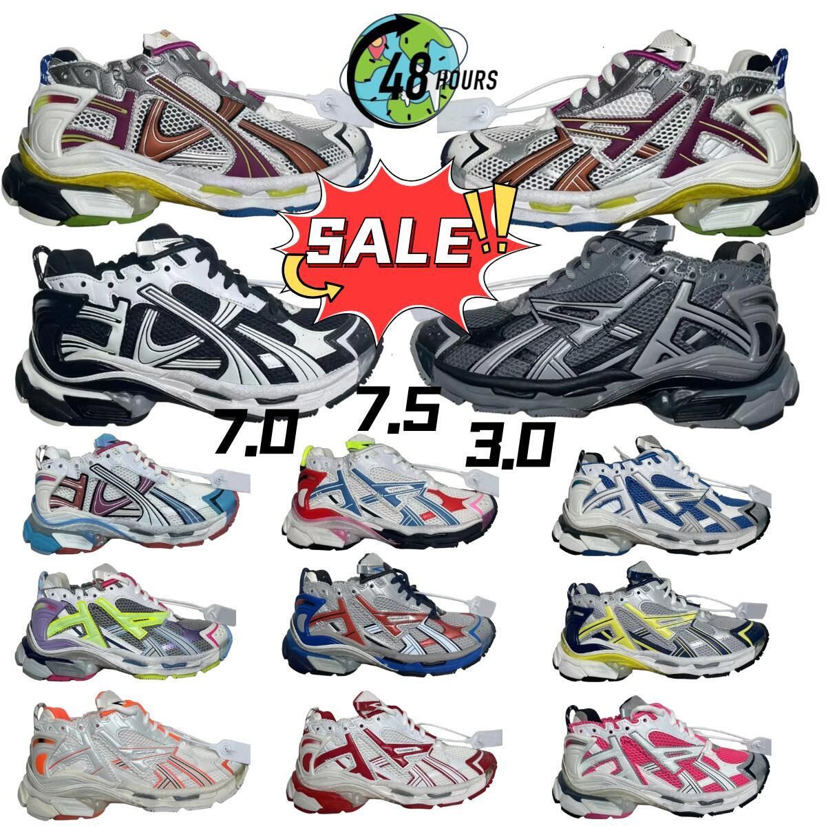 New model running shoes 7.0 7.5 Track 3.0 Unisex Runners White Blue Three-color Black Multicolor High-heel Running Shoes Platform Shoes Sports Shoes Sizes 35-46