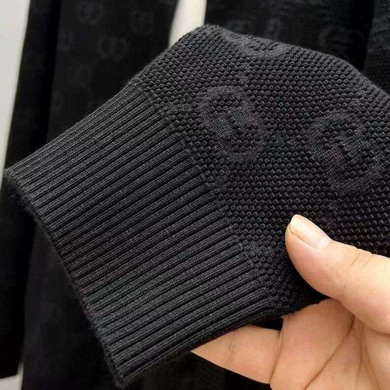 Autumn Winter New Cardigan Men's Trendy Brand Casual Stand Collar Knitted Sweater Baseball Jacket Medium Thick