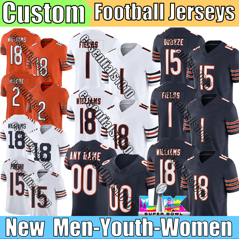 Chicago city BearsS jersey Loveland Swift Taylor Williams Odunze Urlacher Brisker Football jerseys Singletary Johnson Ditka Burden III Kmet Football jerseys