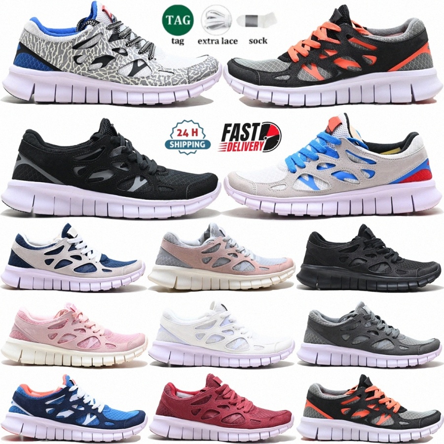 free run 2 designer Running Shoes classic men women sneakers ultralight mesh surface ventilate Rubber anti slip outsole outdoors leisure walk sports s y6sD#