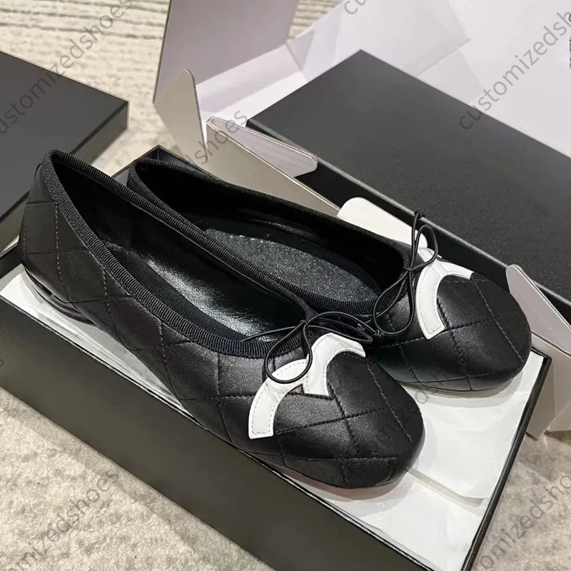ballet flat designer shoe womena s shoe loafer me 2025 Paris Women Quilted Genuine Leather Slip on Ballerina Round Toe Ladies brands Shoes De Mujer chan ch Shoe torys
