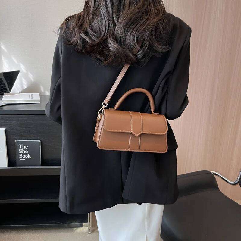 Pu Leather Shoulder for Women Handbag - Fashion Crossbody Bags Vintage Underarm Bag Square Satchel Black bolsos de mujer XJ260109
