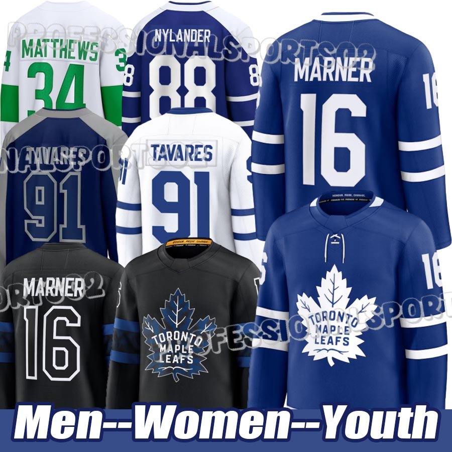 toronto maple leaf jersey 34 Matthews C 16 Marner A 91 Tavares C 44 Rielly A 88 Nylander Torontos Maple Leafs Auston Matthews Mitch Marner John Tavares Hockey Jerseys
