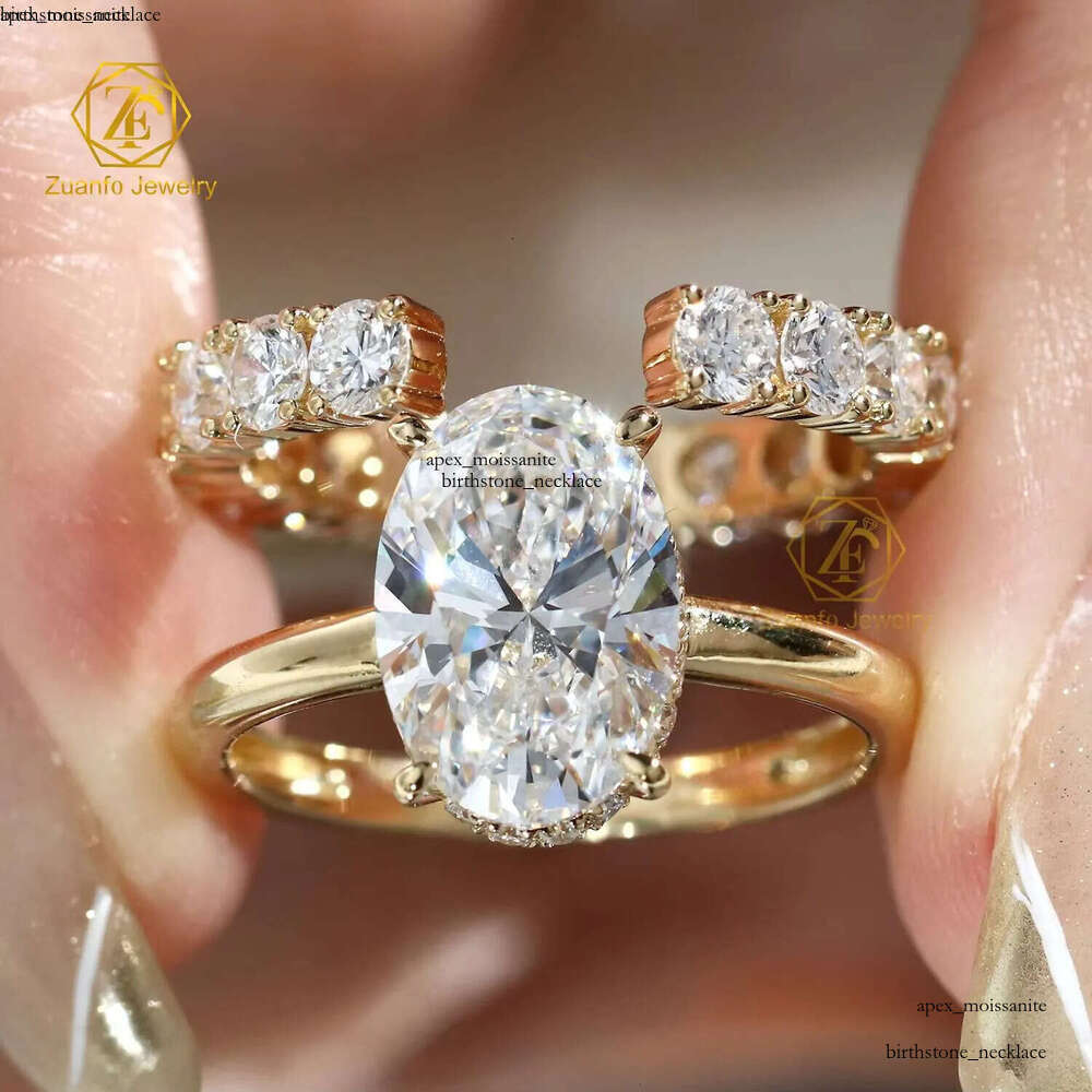 GIA IGI Certified Solid 14k 18k Gold Customizable Lab Grown Diamond Set 1ct-5ct for Men Women CVD HPHT Engagement Ring ca