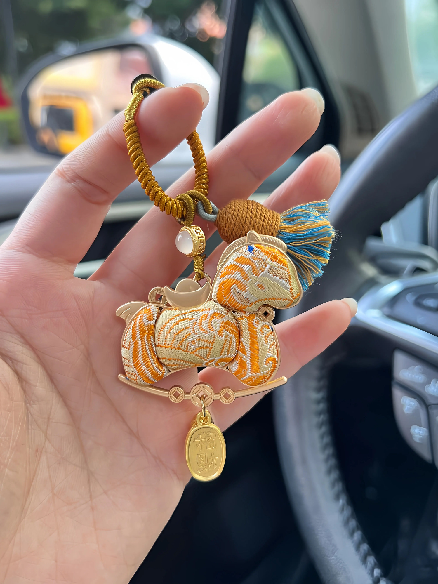 2026 Style Fortune Horse Song Brocade Pendant Cute Keychain Year Bag Charm Festival Gift Mascot 260107