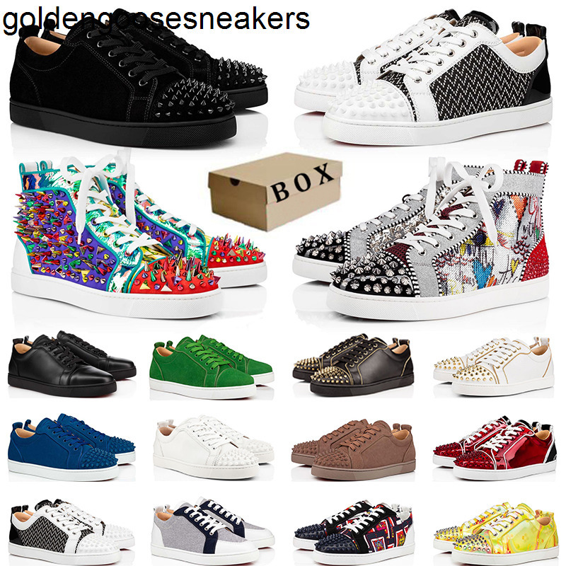 red bottom designer men platform sneaker casual shoe low high top qual bottomshoes loubitons christian louboutinshoes louboutin louboutians louboutinheels I19S